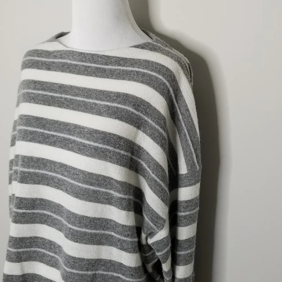 NWT AllSaints Cassia Gray Stripe Sweater XS - Picture 5 of 9